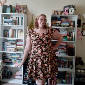 Dolly And Dottie Black Floral Dress